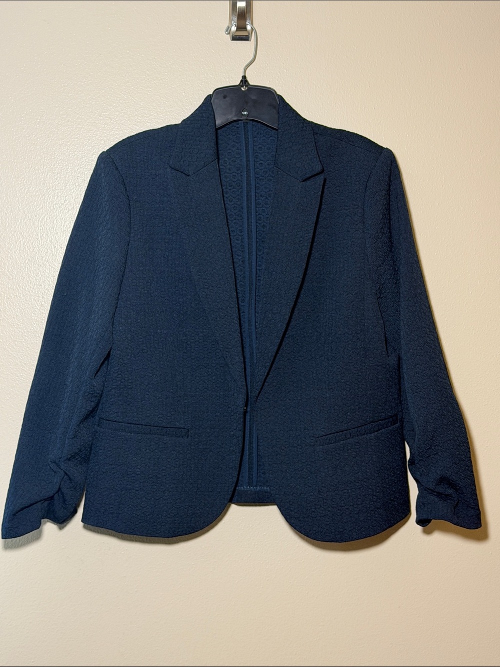 Amanda & Chelsea Navy Textured Blazer - Tailored Sport Coat